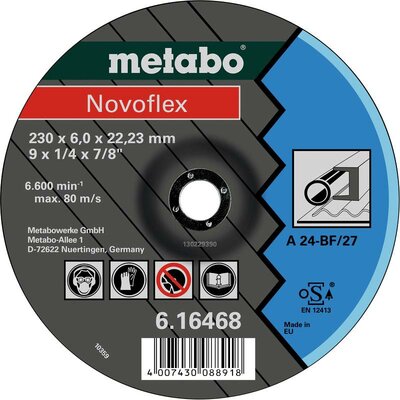 Metabo 616429000 Nagyolótárcsa, hajlított Furat átmérő 16 mm 25 db