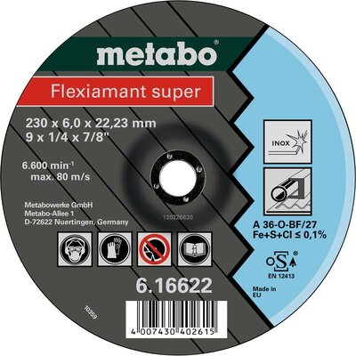 Metabo 616610000 Nagyolótárcsa, hajlított Furat átmérő 22.23 mm 10 db