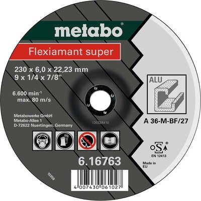 Metabo 616763000 Nagyolótárcsa, hajlított Furat átmérő 22.23 mm 10 db