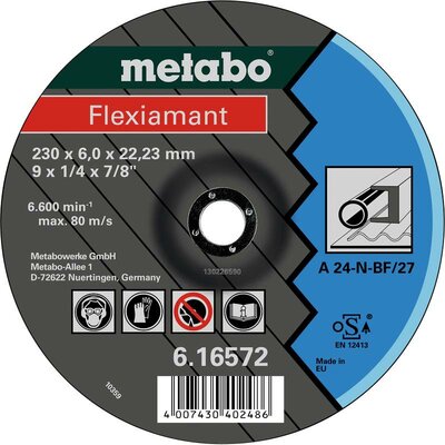 Metabo 616725000 Nagyolótárcsa, hajlított Furat átmérő 22.23 mm 25 db