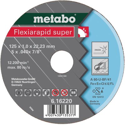 Metabo 616229000 Vágótárcsa, hajlított 25 db