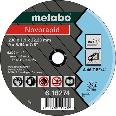 Metabo 616270000 Vágótárcsa, egyenes 25 db