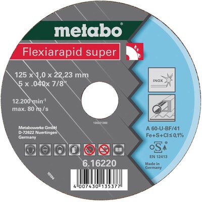 Metabo 616226000 Vágótárcsa, egyenes 25 db