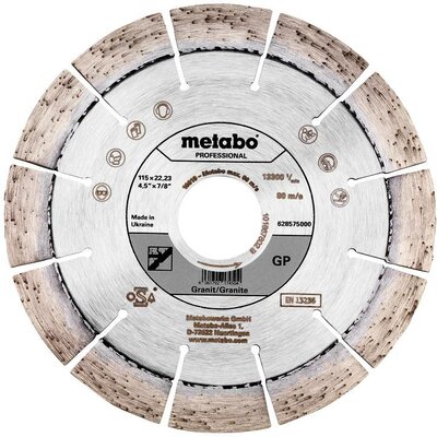 Metabo 628575000 Gyémánt bevonatú vágótárcsa Ø 115 mm Furat átmérő 22.23 mm 1 db