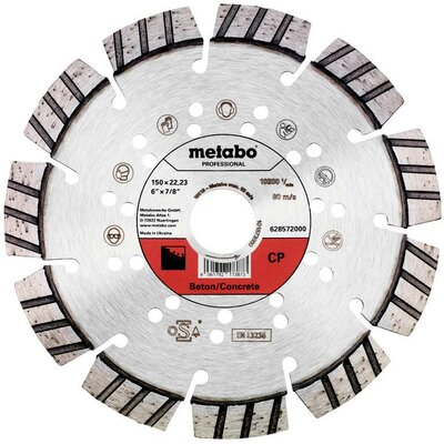 Metabo 628572000 Gyémánt bevonatú vágótárcsa Ø 150 mm Furat átmérő 22.23 mm 1 db