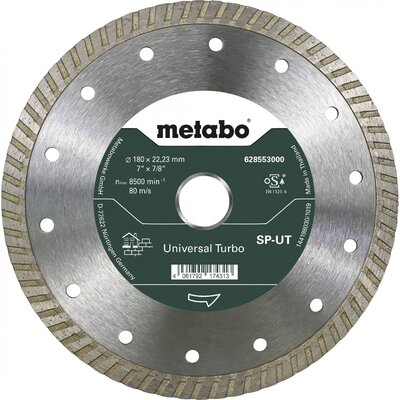 Metabo 628553000 Gyémánt bevonatú vágótárcsa Ø 180 mm Furat átmérő 22.23 mm Beton 1 db