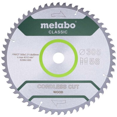 Metabo 628693000 Körfűrészlap 305 x 30 mm Fogak száma (collonként): 56 1 db