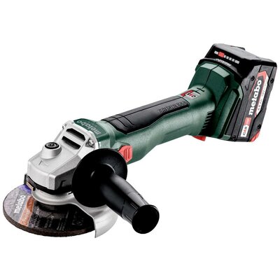 Metabo W 18 L BL 9-125 602374510 Akkus sarokcsiszoló 125 mm kefe nélkül, 2. akkuval, Hordtáskával, Töltővel, Tartozékokkal 18 V 4.0 Ah