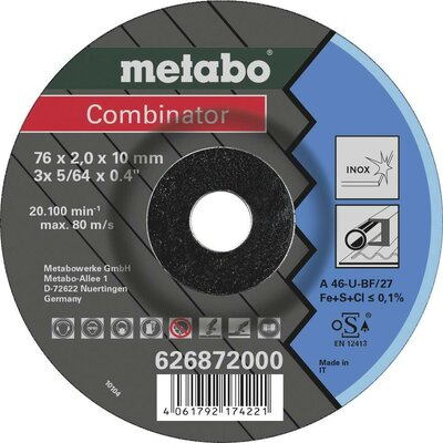 Metabo Combinator 626872000 Vágótárcsa, hajlított 76 mm 1 db