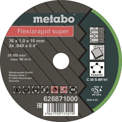 Metabo Flexiarapid Super 626871000 Vágótárcsa, egyenes 76 mm 1 db