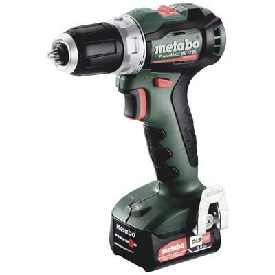 Metabo PowerMaxx BS 12 BL 601044500 Akkus fúrócsavarozó 12 V 2 Ah Lítiumion 2. akkuval, Töltővel, kefe nélkül