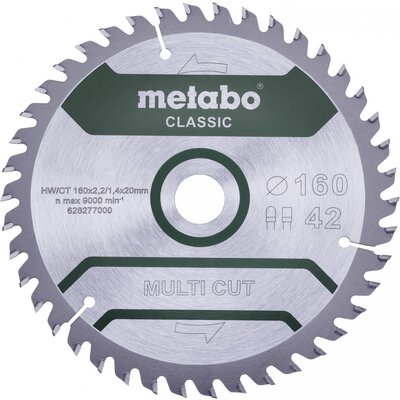 Metabo MULTI CUT CLASSIC 628277000 Körfűrészlap 160 x 20 x 1.4 mm Fogak száma (collonként): 42 1 db