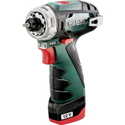 Akkus fúrócsavarozó 12 V 2x 2 Ah Lítiumion, Metabo POWERMAXX BS BASIC 600984500