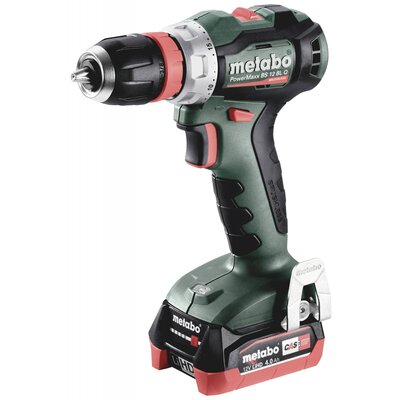 Metabo PowerMaxx BS 12 BL Q 601045800 Akkus fúrócsavarozó 12 V 4 Ah Lítiumion 2. akkuval, Töltővel, kefe nélkül