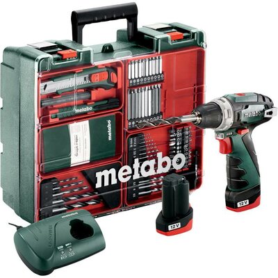 Akkus fúrócsavarozó 2 akkuval 12 V 2 Ah, Metabo PowerMaxx BS 600080880