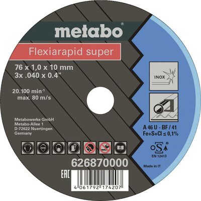 Metabo Flexiarapid Super 626870000 Vágótárcsa, egyenes 76 mm 5 db