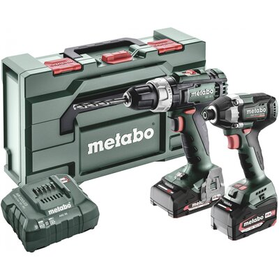 Metabo BSL+SSD200LTBL 685194000 Akkus fúrócsavarozó, Akkus ütvecsavarozó 18 V 4 Ah Lítiumion akkuval, Töltővel