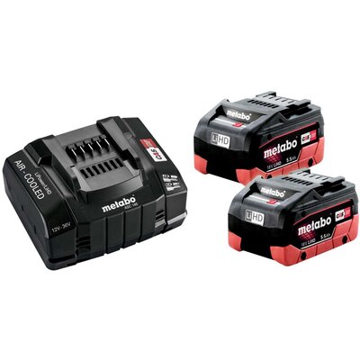 Metabo Basic-Set 2 x LiHD 5.5 Ah SE 685190000 Szerszámakku és töltő 18 V 5.5 Ah LiHD