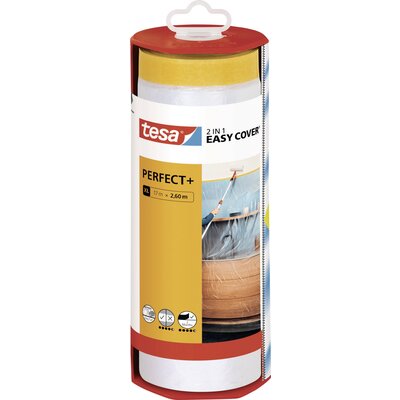 tesa Easy Cover Perfect+ 56572-00000-00 Fedőfólia Sárga, Átlátszó (H x Sz) 17 m x 2.60 m 1 db