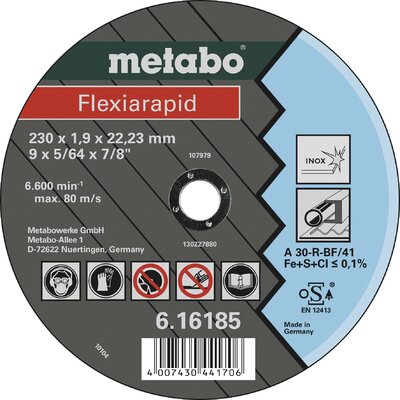 Metabo Flexiarapid 616185000 Vágótárcsa, egyenes 230 mm 25 db Fém