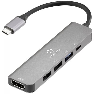 5-in-1 USB-C dokkoló állomás, Renkforce RF-DKS-903