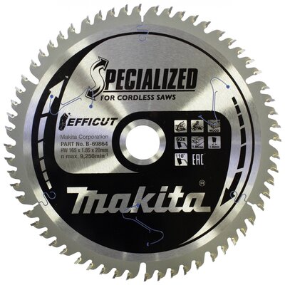 Makita B-69864 Körfűrészlap 165 x 20 x 1.85 mm Fogak száma (collonként): 60 1 db