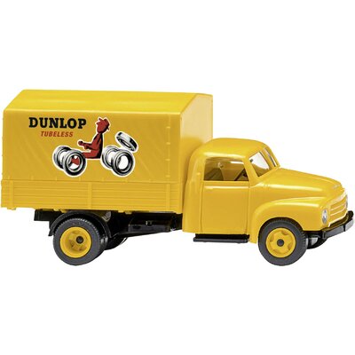 Wiking 035203 H0 Tehergépjármű modell Opel Platós teherautó (Opel Blitz) Dunlop