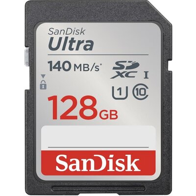 SANDISK memória kártya ULTRA SDXC 128GB 140MB/s