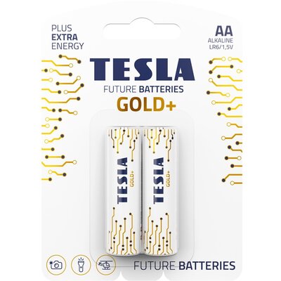 TESLA alkáli elem R6 (AA) GOLD+ [2x120] 2 db