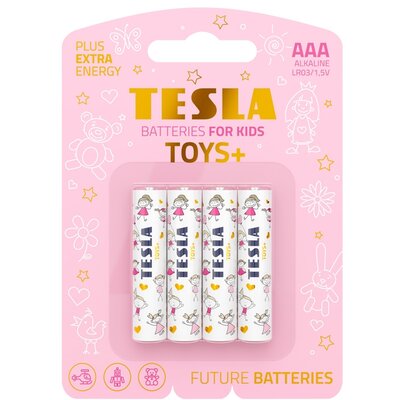 TESLA alkáli elem R3 (AAA) TOYS+ GIRL [4x120] 4 db