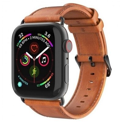 DUX DUCIS szíj YA valódi bőr Apple Watch 38 / 40 / 41 mm-es Apple Watch-hoz barna