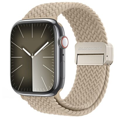 DUX DUCIS szíj MIXTURE PRO rugalmas fonott pánt Apple Watch 42 / 44 / 45 / 49 mm-es bézs