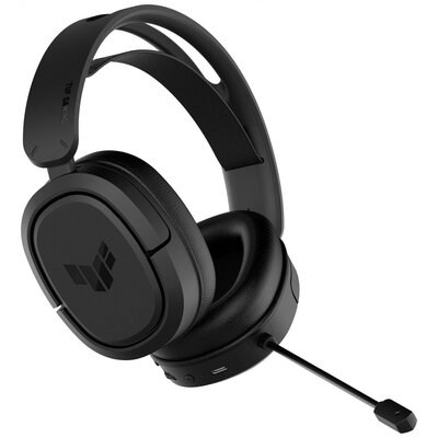 Asus TUF Gaming H1 Wireless Gamer Over Ear headset Rádiójel vezérlésű 7.1 Surround Fekete mikrofon zajelnyomás Mikrofon némítás, Hangerő szabályozás