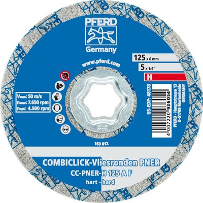 PFERD 42002192 COMBICLICK préselt polár blank CC PNER Ø 125 mm kemény Finom a befejezéshez Ø 125 mm