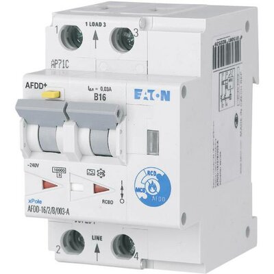 Eaton 187202 Tűzvédelmi kapcsoló 2 pólusú 16 A 0.01 A 230 V/AC 1 db