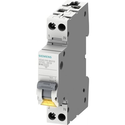 Siemens 5SV60167KK10 Tűzvédelmi kapcsoló Biztosíték méret = 1 2 pólusú 10 A 230 V 1 db