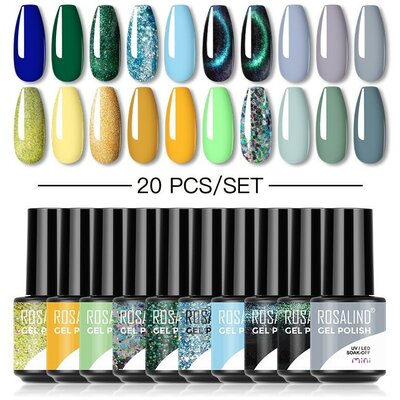 Gél lakk szett, 20 színű, Wooze Gel Polish, színes, SL-20GELS-11