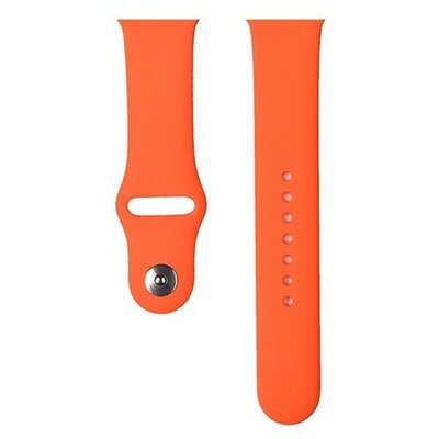 Apple Watch 1-6, SE (38 / 40 mm) / Watch 7-8 (41 mm), szilikon pótszíj, állítható, Devia Delux Sport, narancssárga