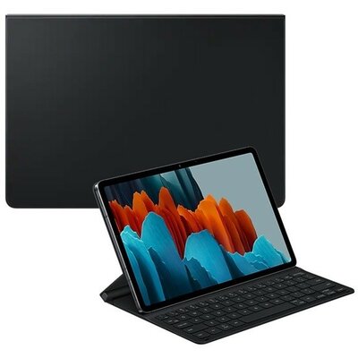 Samsung Galaxy Tab S7 11.0 / Tab S8 11.0, Bluetooth billentyűzetes mappa tok, stand, fekete, gyári