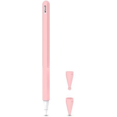 Apple Pencil 2 szilikon tok, 2 féle kupakkal, Tech-Protect, rózsaszín