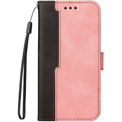 Samsung Galaxy S24 SM-S921, Oldalra nyíló tok, stand, kártyatartóval, kézpánttal, Wooze Colour Wallet, rózsaszín