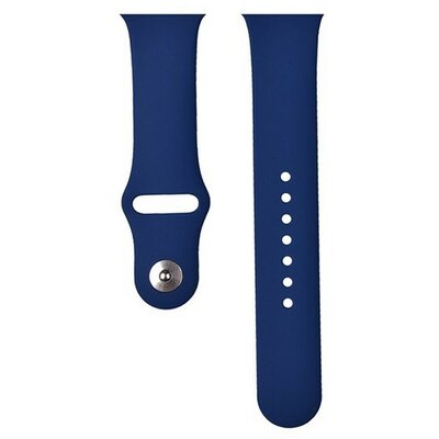 Apple Watch 1-6, SE (42 / 44 mm) / Watch 7-8 (45 mm) / Watch Ultra (49 mm), szilikon pótszíj, állítható, Devia Delux Sport, sötétkék