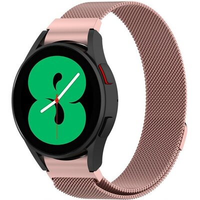 Samsung Galaxy Watch 4 / 5 / 5 Pro / 6 (40 / 44 / 45mm) / Watch 4 Classic / 6 Classic (42 / 43 / 46mm), fém pótszíj, milánói stílus, TP MilaneseBand &quot;2&quot;, vörösarany