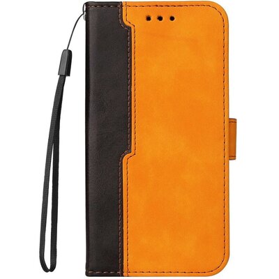 Samsung Galaxy A03s SM-A037F, Oldalra nyíló tok, stand, kártyatartóval, kézpánttal, Wooze Colour Wallet, narancssárga