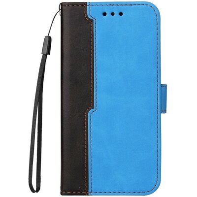Samsung Galaxy S21 Plus 5G SM-G996, Oldalra nyíló tok, stand, kártyatartóval, kézpánttal, Wooze Colour Wallet, kék