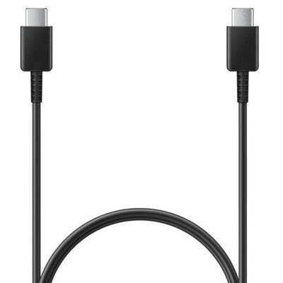 USB Type-C töltő- és adatkábel, USB Type-C, 100 cm, gyorstöltés, Samsung, fekete, gyári,