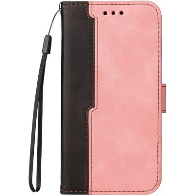 Samsung Galaxy A15 4G / A15 5G SM-A155F / A156B, Oldalra nyíló tok, stand, kártyatartóval, kézpánttal, Wooze Colour Wallet, rózsaszín