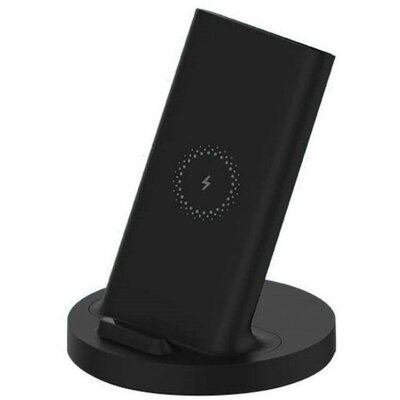 Univerzális vezeték nélküli töltő állomás, Qi Wireless, 20W, asztali tartó, USB Type-C aljzat, gyorstöltő, Xiaomi, fekete, gyári