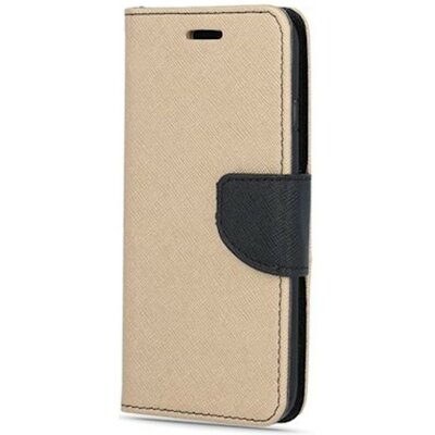 Samsung Galaxy S23 SM-S911, Oldalra nyíló tok, stand, Fancy Book, arany/fekete