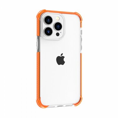 iPhone 15 Pro ütésálló szilikon hátlap, Narancs